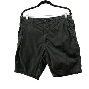 Uniqlo Chino Shorts Mens‎ L (33-36) Black 9'' Inseam Cotton Flat Fron